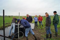 Bert de Groot bij de bedrijvenproef Boeren aan het roer in Spengen