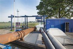 De watertransportleidingen in de oude situatie