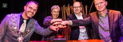 Van links naar rechts- Laurens de Graaf_Burgemeester van Lopik- Els Otterman_Hoogheemraad De Stichtse Rijnlanden- Gerwin van der Hoek_Directeur Mourik Infra B.V.- Eric Withaar_Directeur HWBP