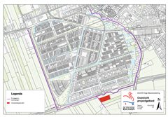 Kaart projectgebied baggeren Hoge Biezenwetering